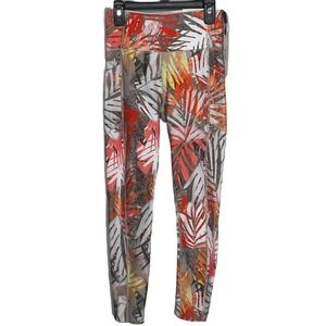 Calvin Klein Performance Printed Cropped Leggings orange tan, S